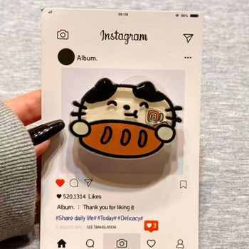 Stativ pentru telefon cu design graffiti: câine și bread-cat