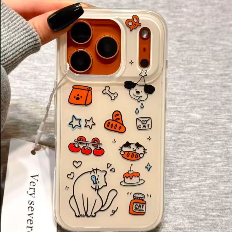 Stativ pentru telefon cu design graffiti: câine și bread-cat