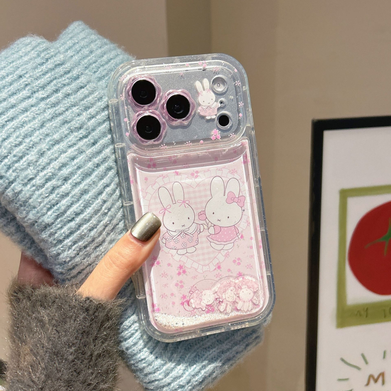 My Melody ružičasti silikonirani kućište za iPhone 15 Pro Max s efektom tekućeg pijeska – otpornost na padove, otisnut dizajn