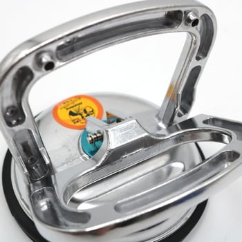 Vakuumska čaura od aluminijske legure s jednim hvataljkom za rukovanje podnim pločicama i staklom, promjer 118 mm.