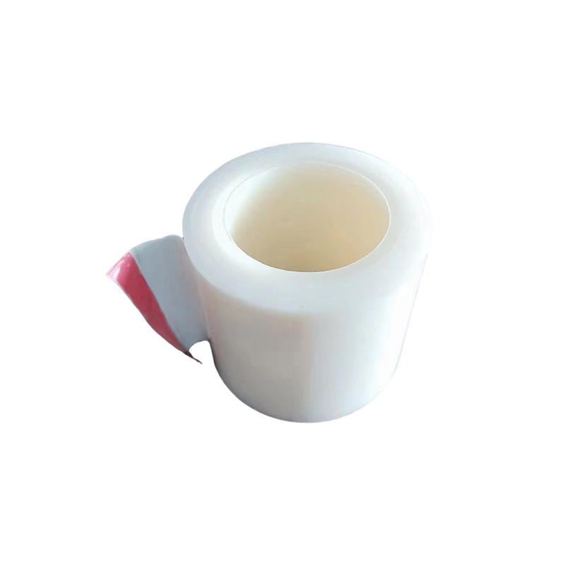 PTFE filmska traka, bijela, silikonna podloga, otporna na visoke temperature i koroziju, zaštitna traka za PTFE. Širina i duljina po narudžbi, debljina 0.05–0.25 mm.