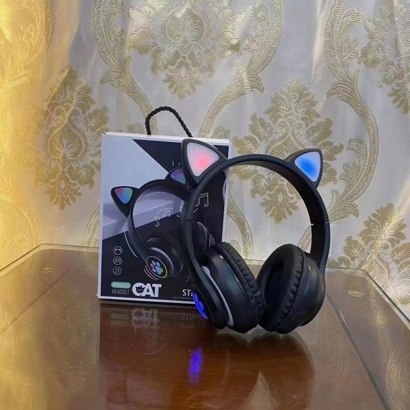 STN28 Bluetooth slušalice s mačjim ušima koje svijetle, bežične, za djecu i djevojke
