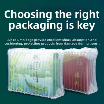 Taška s vzduchovými stĺpmi pre darčekové krabičky, hrubá bublinová vrstva proti nárazom