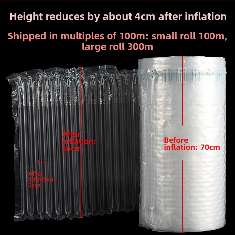 Vlastný materiál pre bublinkový stĺpec pre tašky so vzduchovým stĺpcom, zosilnený PE+PA, 70 cm, vhodný pre víno, kozmetiku, remeslá, digitálne produkty a rastliny