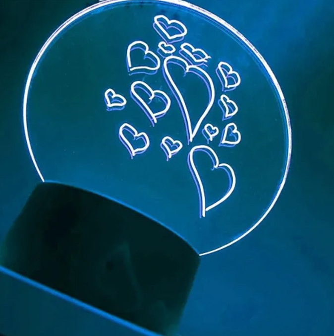 Jun Xi DIY Kreativna 3D Noćna Lampa s Projekcijom, Akrilno abažur, Dimenzije 20×15×5 cm
