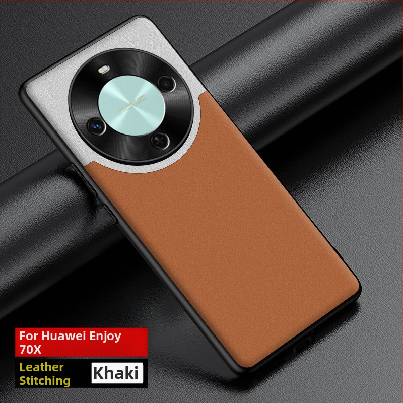 Kućište za Huawei Enjoy 70X od umjetne kože s panelnim dizajnom, zaštita od padova, minimalistički poslovni stil