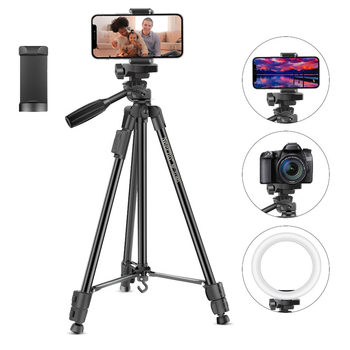 NP3180s 135 cm stativ za mobitel za livestream s LED rasvjetom i aluminijskim legurama
