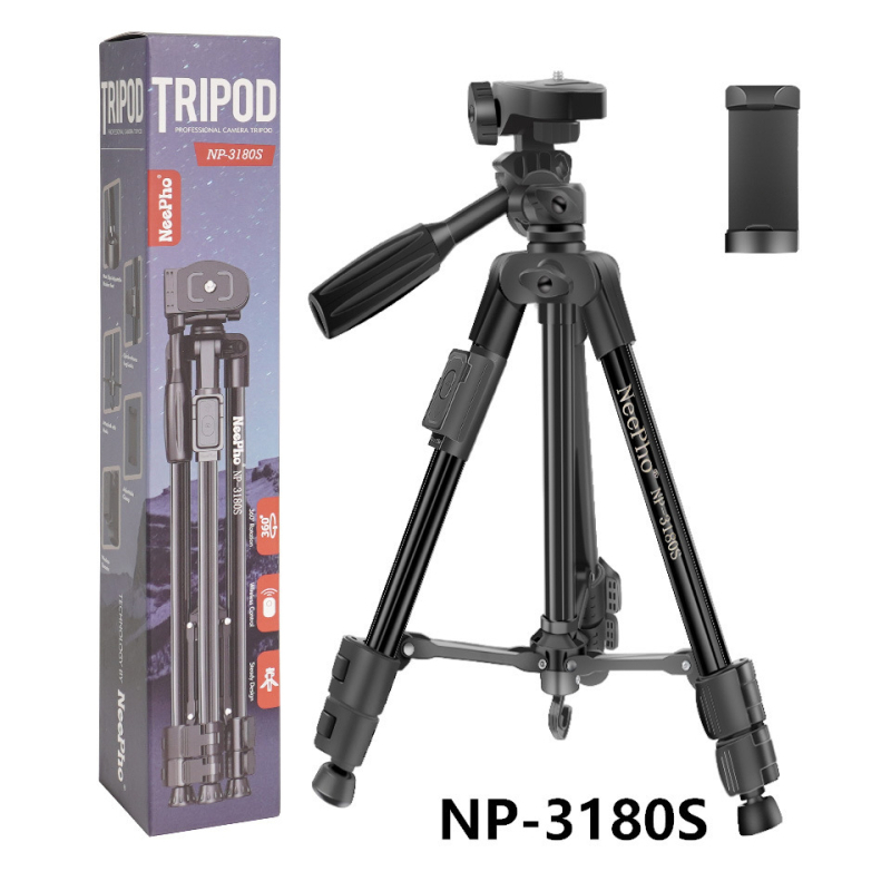 NP3180s 135 cm stativ za mobitel za livestream s LED rasvjetom i aluminijskim legurama