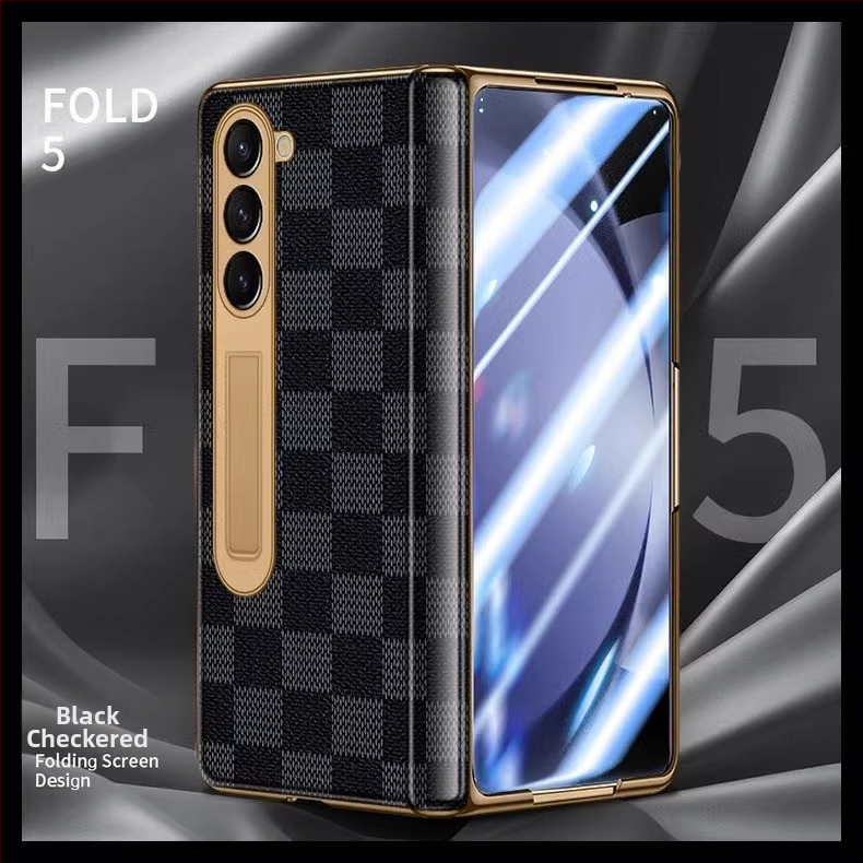 Samsung Fold5 luxusný kryt s antickým zlatým pántom a integrovanou ochranou displeja – všetko v jednom Fold6/W24