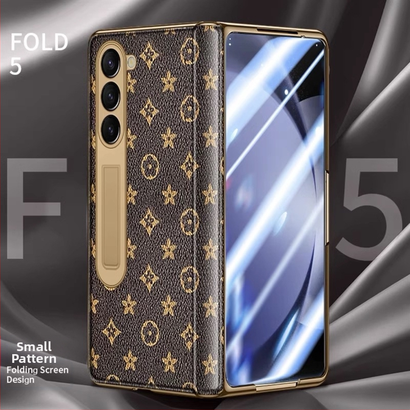 Samsung Fold5 luxusný kryt s antickým zlatým pántom a integrovanou ochranou displeja – všetko v jednom Fold6/W24