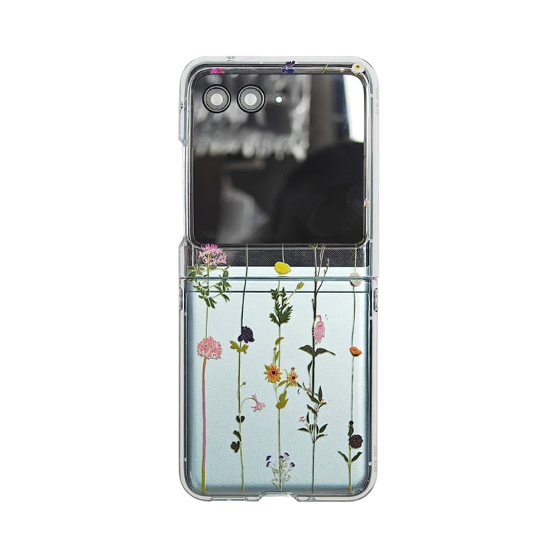 Carcasă de protecție Moto Razr 60 Ultra cu design floral pictat manual – margarete și viță de vie