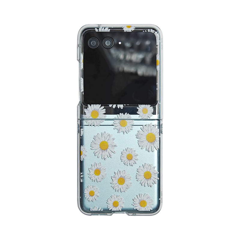 Carcasă de protecție Moto Razr 60 Ultra cu design floral pictat manual – margarete și viță de vie