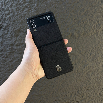 Husă de protecție pentru Samsung Z Flip3/4/5, cu textură încrucișată pentru ecran pliabil – elegantă
