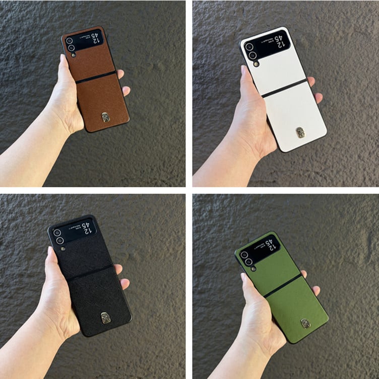 Husă de protecție pentru Samsung Z Flip3/4/5, cu textură încrucișată pentru ecran pliabil – elegantă