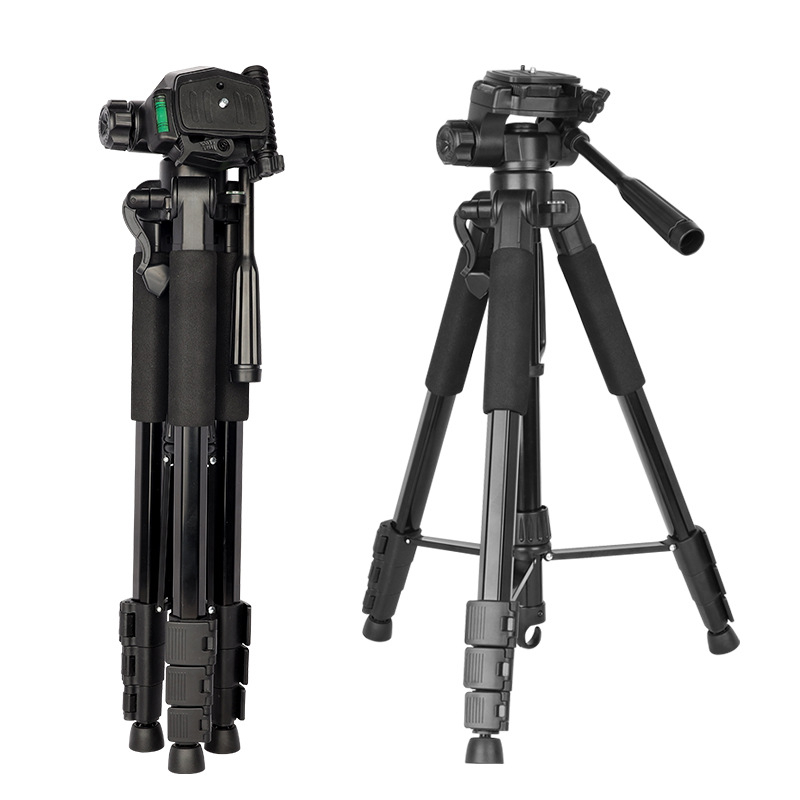 Trepied de fotografie de 2,1 m, cu suport pentru telefon și suport pentru lampă de pescuit de noapte, pentru streaming live