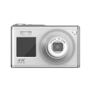 Συμπαγής ψηφιακή κάμερα με διπλή οθόνη για selfies, οπτική σταθεροποίηση εικόνας, 10x οπτικό ζουμ, LCD 2,8 ιντσών, υποστήριξη κάρτας SD