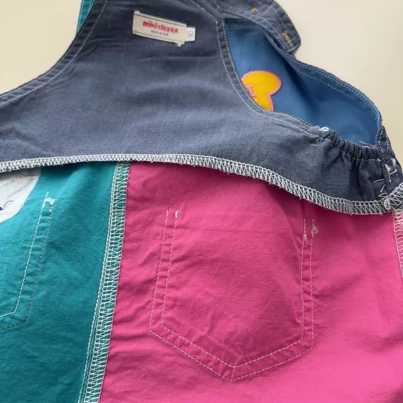 Dječji kombinezon s naramenicama, izvezenim medvjedićem i crtanim motivom, proljetno-jesenski japanski stil, mekan i udoban, patchwork hlače za braću i sestre