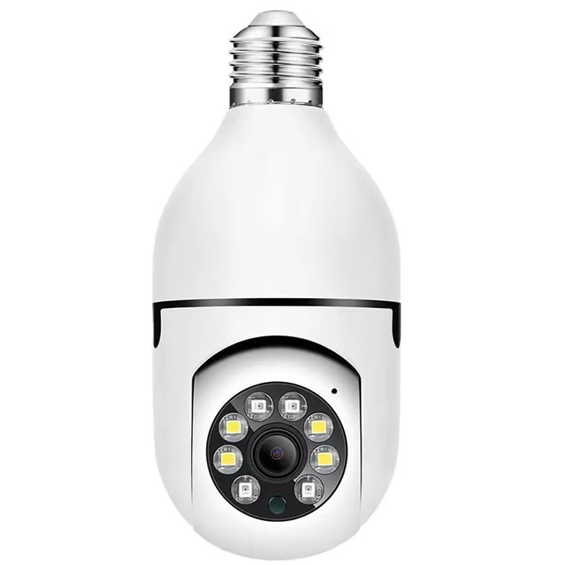 360° lamp kamera za kućnu upotrebu, bez instalacije, prijenosna, noćni vid u boji, unutarnja nadzorna kamera E27