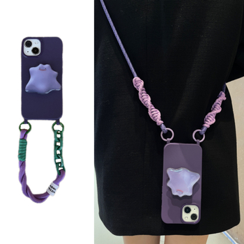 Krosbody futrola za iPhone uz stalk, jednobojna, kratka kaiš za nošenje, minimalistički dizajn; kompatibilna s iPhone X/XS/XR, 11/11 Pro/Max, 12/12 Pro/Max, 13/13 Pro/Max i 14/14 Pro/Max.