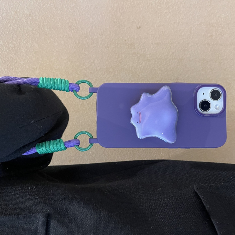 Krosbody futrola za iPhone uz stalk, jednobojna, kratka kaiš za nošenje, minimalistički dizajn; kompatibilna s iPhone X/XS/XR, 11/11 Pro/Max, 12/12 Pro/Max, 13/13 Pro/Max i 14/14 Pro/Max.
