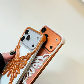 Elektroplakovaný 3D motýľový kryt pre iPhone 17 Pro Max, chladiaci kryt pre iPhone 15, štýlový pre iPhone 14