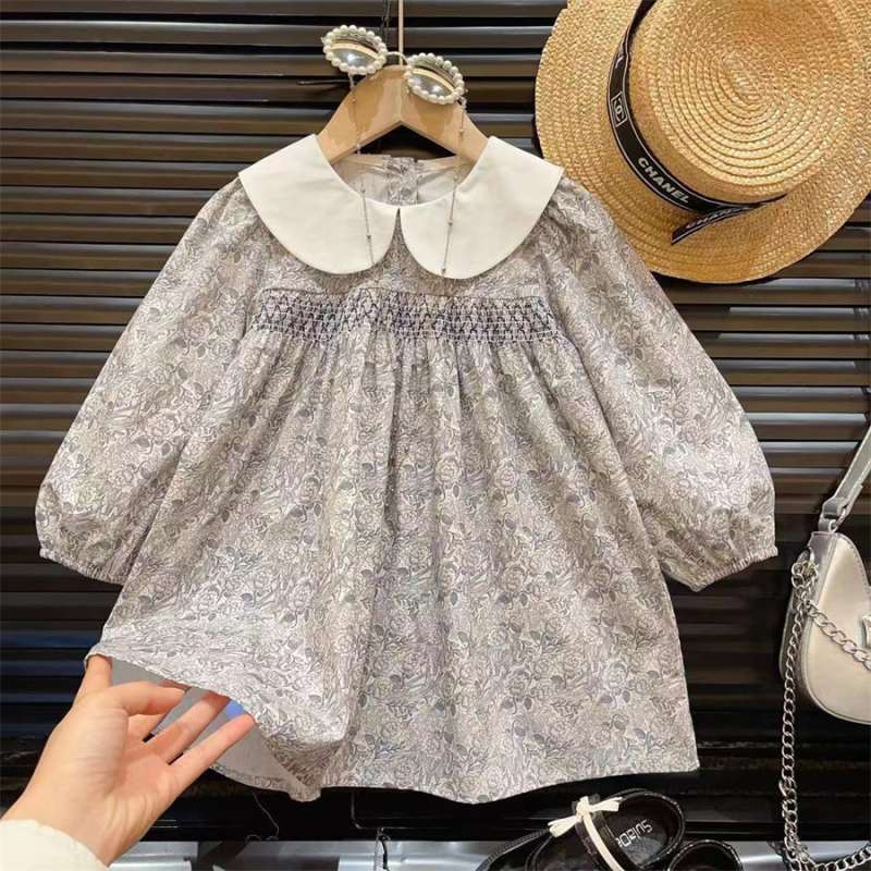 Korejski stil, haljina za djevojčice princeza s dugim rukavima, 2025