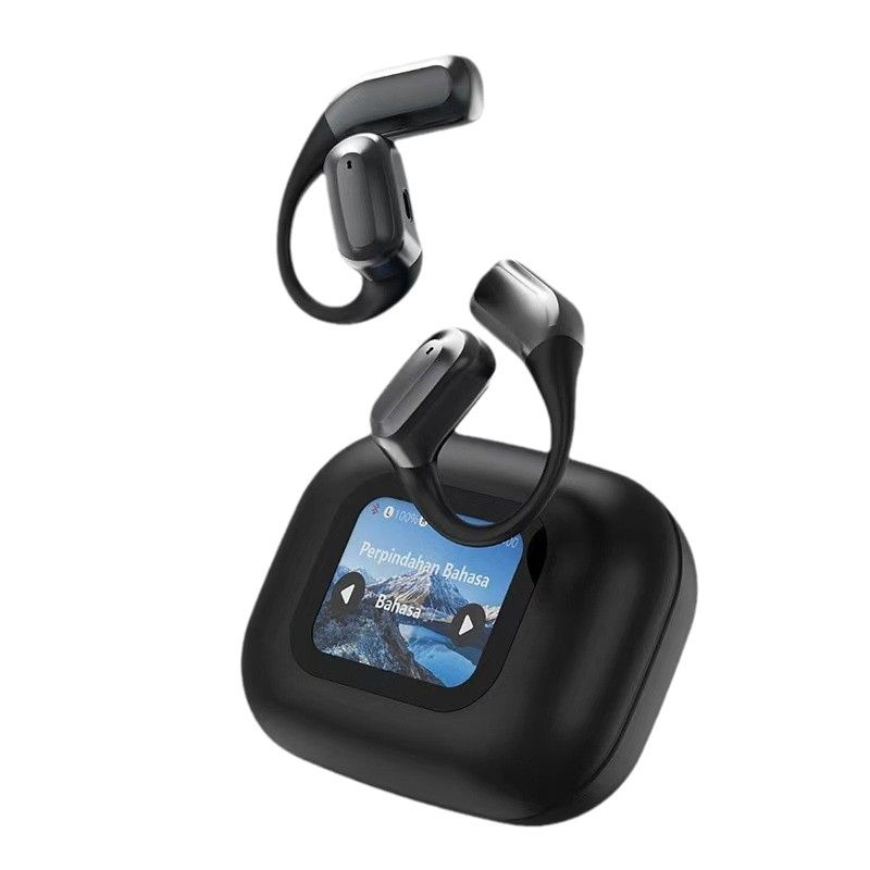 Bluetooth slušalice za kostnu provodljivost s AI prijevodom i bojom zaslona, visokokvalitetan zvuk, A16 Mini Pro, bežično smanjenje šuma, Bluetooth 5.4