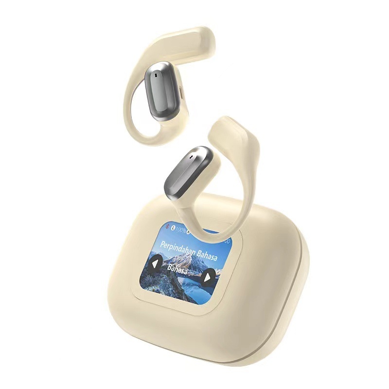 Bluetooth slušalice za kostnu provodljivost s AI prijevodom i bojom zaslona, visokokvalitetan zvuk, A16 Mini Pro, bežično smanjenje šuma, Bluetooth 5.4