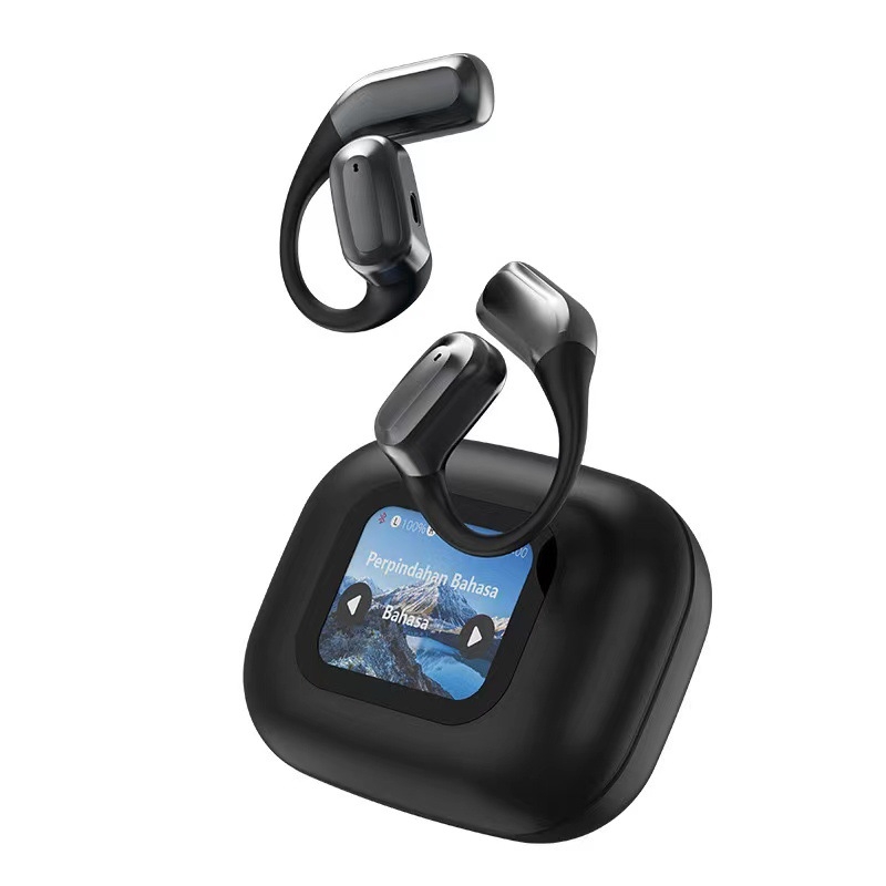 Bluetooth slušalice za kostnu provodljivost s AI prijevodom i bojom zaslona, visokokvalitetan zvuk, A16 Mini Pro, bežično smanjenje šuma, Bluetooth 5.4