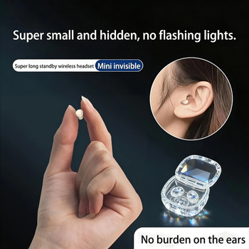 Bežične Bluetooth in-ear slušalice, nevidljiv mini dizajn, ultra kompaktne, dugi vijek baterije, režim spavanja, stereo zvuk, višestruko povezivanje, smanjenje buke, 360° zvuk, vodootporne