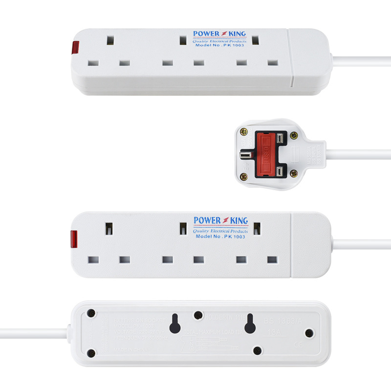 Produžni kabel s britanskim standardom utičnica i prekidačem