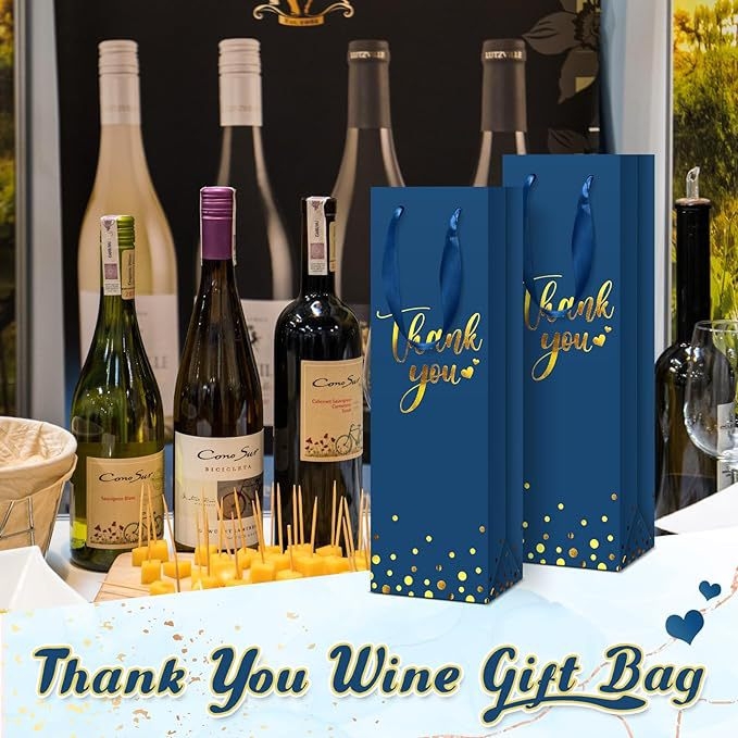 Torba za vino s prilagođenim logotipom, bijela kartonska torba