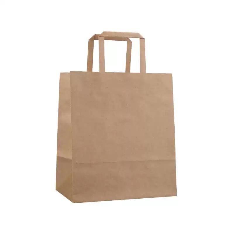 Kvadratna kraft papir torba za take-away pakiranje torti, prilagodljiva