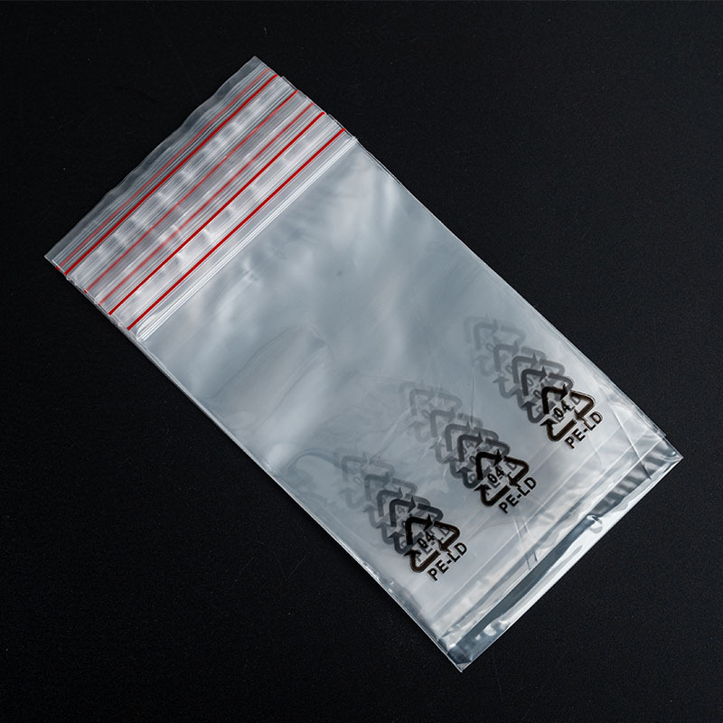 Prozirna PE ZIP vrećica s tiskanim ekološkim logotipom za pakiranje nakita i elektroničkih dodataka
