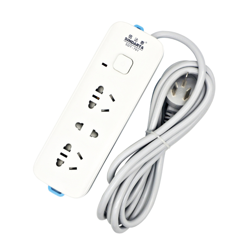 Xindatai produžni kabel s više utičnica, visokou snagom, bakreni vodiči, za dom i ured
