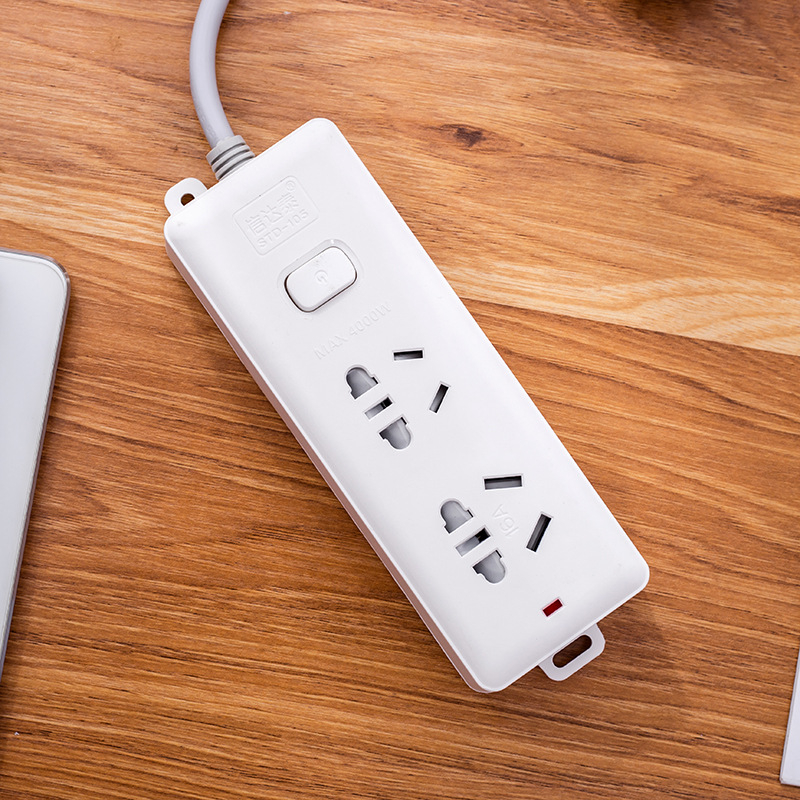 Xindatai produžni kabel s više utičnica, visokou snagom, bakreni vodiči, za dom i ured