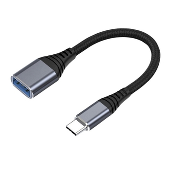 Kabel Type-C na USB 3.0 OTG, visoka brzina prijenosa podataka, Type-C muški na USB-A ženski, duljina 1–2 m, crna