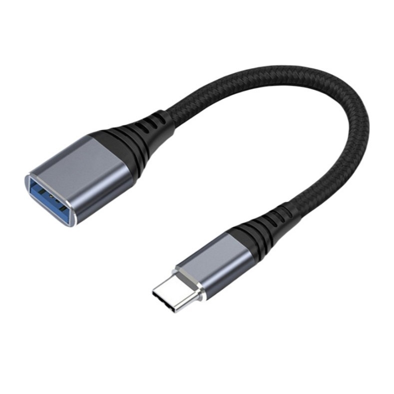 Kabel Type-C na USB 3.0 OTG, visoka brzina prijenosa podataka, Type-C muški na USB-A ženski, duljina 1–2 m, crna