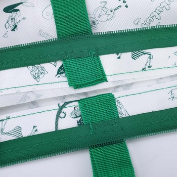 Torba od netkanog materijala, velika kapaciteta, ekološki prihvatna za kupovinu i skladištenje, s otiskom logotipa i slogana