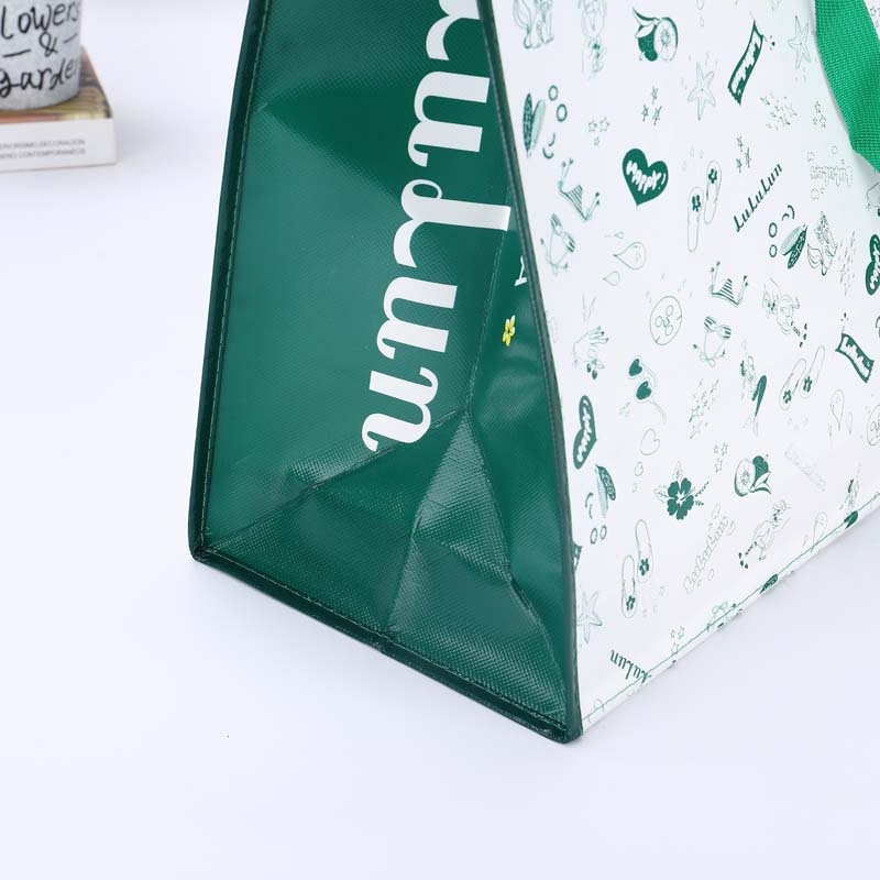 Torba od netkanog materijala, velika kapaciteta, ekološki prihvatna za kupovinu i skladištenje, s otiskom logotipa i slogana