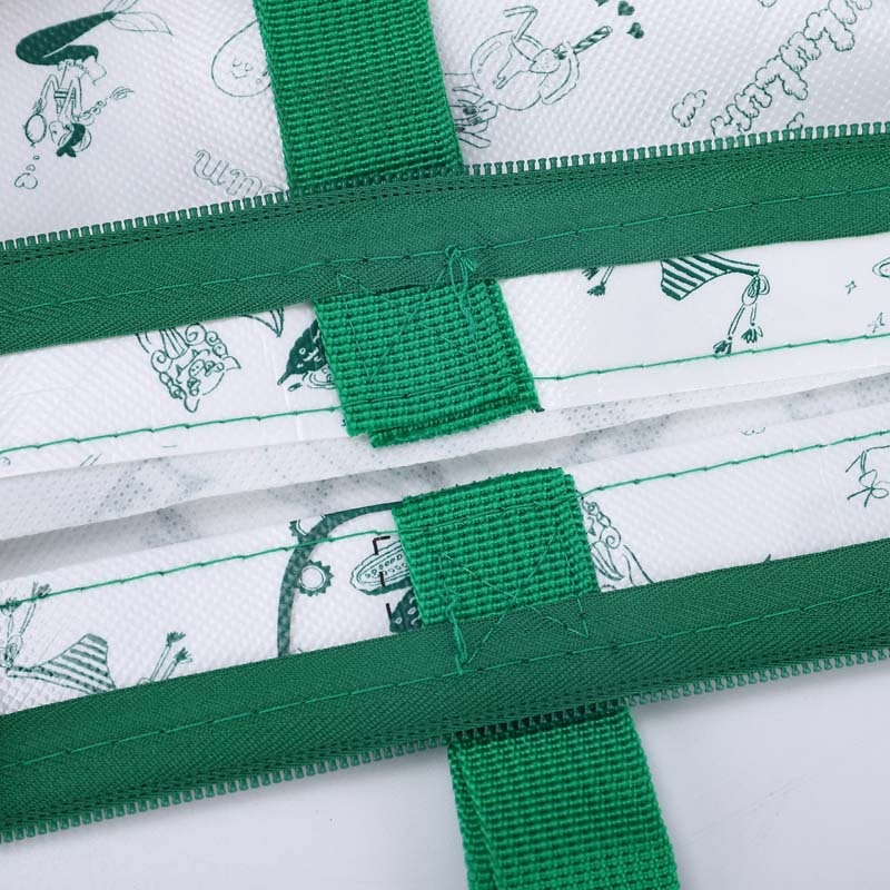 Torba od netkanog materijala, velika kapaciteta, ekološki prihvatna za kupovinu i skladištenje, s otiskom logotipa i slogana
