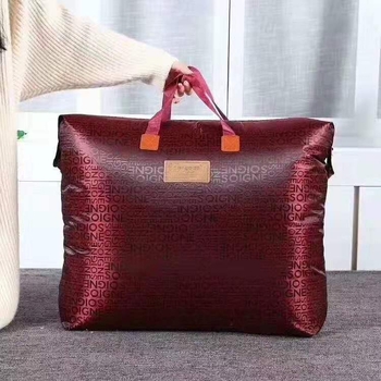 Oxford Jacquard tote torba za svilu deku, deku od perja i zimsku deku; crvena torba u obliku ingota; netkana torba