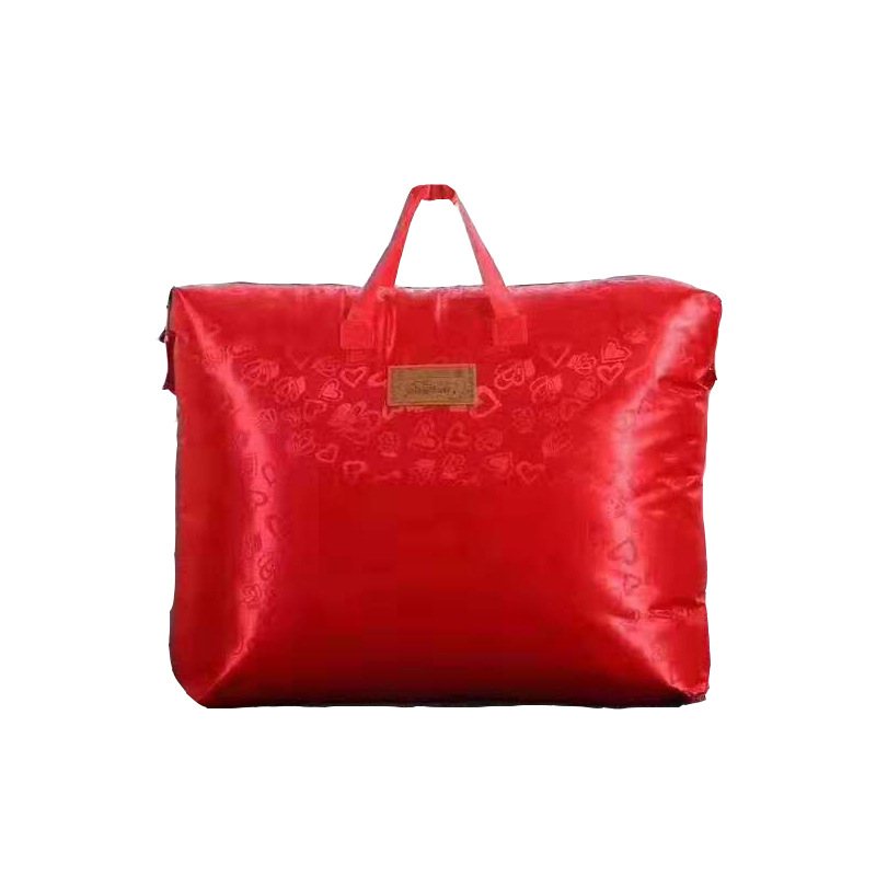 Oxford Jacquard tote torba za svilu deku, deku od perja i zimsku deku; crvena torba u obliku ingota; netkana torba