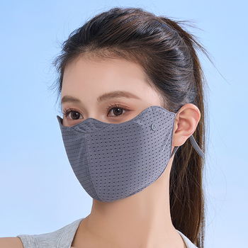Maska za zaštitu od sunca s Ice Silk hlađajućeg materijala, prozračna mrežasta maska za uši, za outdoor biciklizam