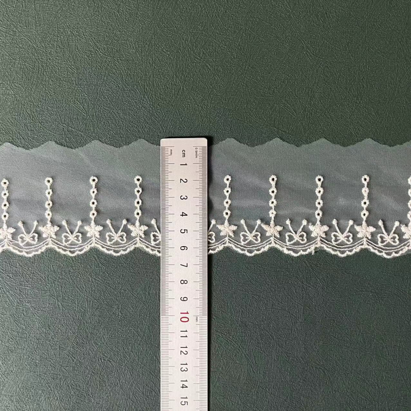 Delikatna mrežasta čipka s floralnim vezom u Lolita stilu za kućne tekstile, DIY ručna izrada, donje rublje, odjeća, jastuci za kauč i kućni dekor