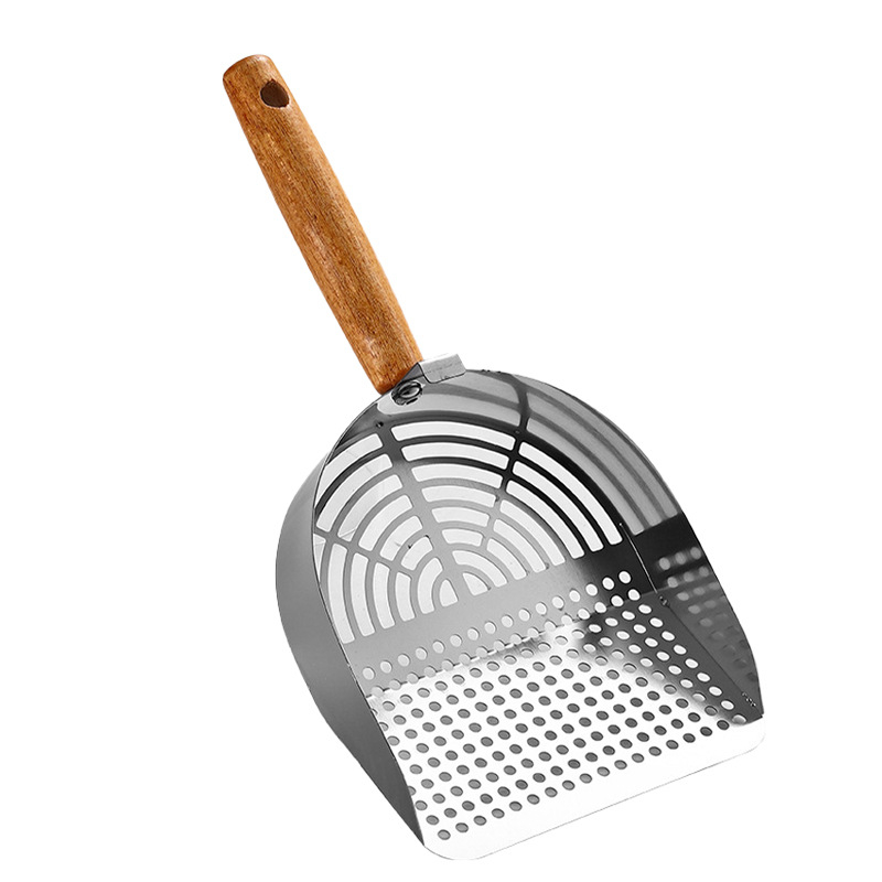 Nehrđajući čelični lopatica za mačji pijesak, velika, fina mreža, za tofu pijesak