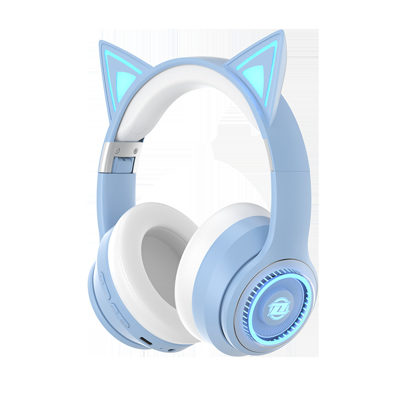 Bežične slušalice s mačjim ušima, Bluetooth, mikrofon, za igranje i streaming