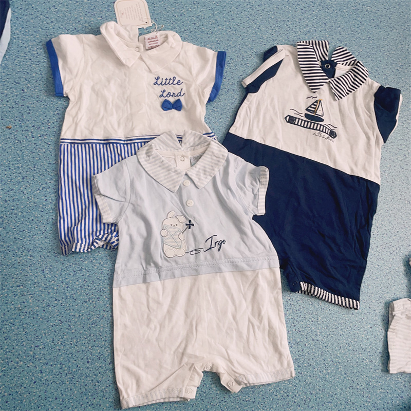 Salopetă de bebeluș din bumbac, bretele, mâneci scurte, unisex