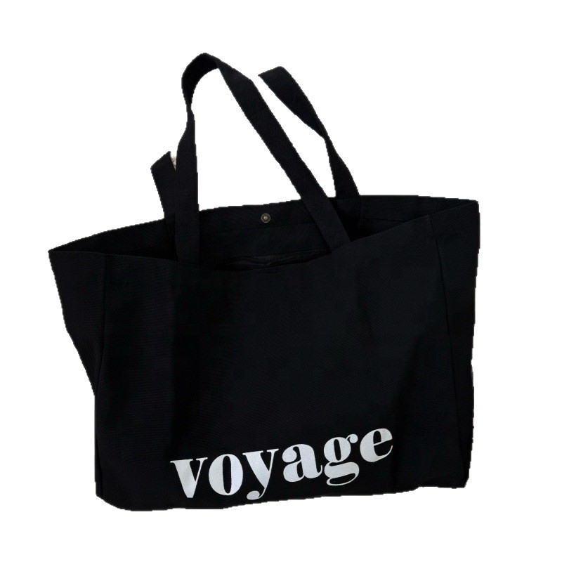Platnena tote torba s prilagodljivim logotipom, minimalistički umjetnički stil, za rame, velika kapaciteta za putovanja