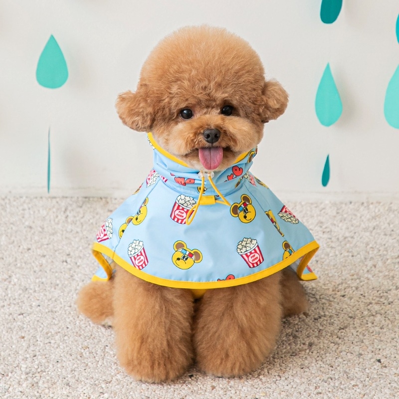 Vodootporna kišna jakna za psa s kapuljačom, karikaturalnog stila, za male i velike pse (Teddy/Bichon)